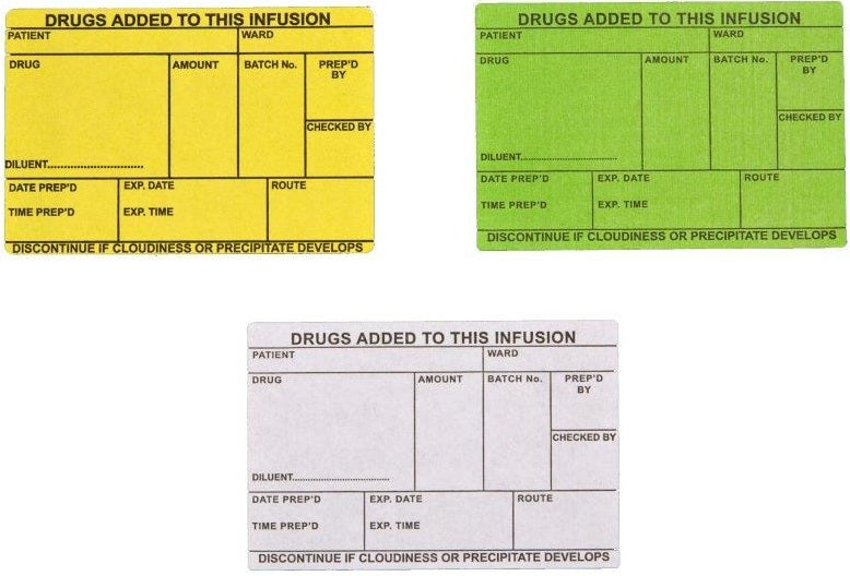 Bar Code Data Medical Labels