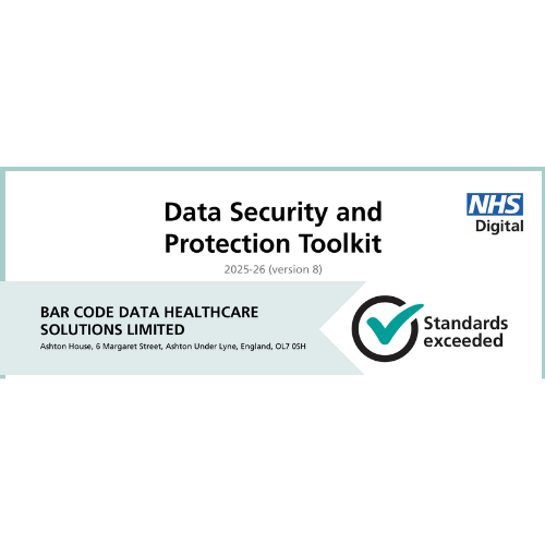 Bar Code Data Achieves Data Security and Protection Toolkit Certification