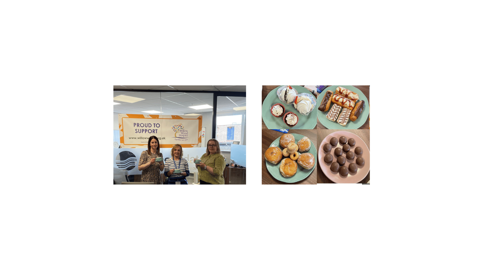 Willow Wood Hospice and Bar Code Data cake break