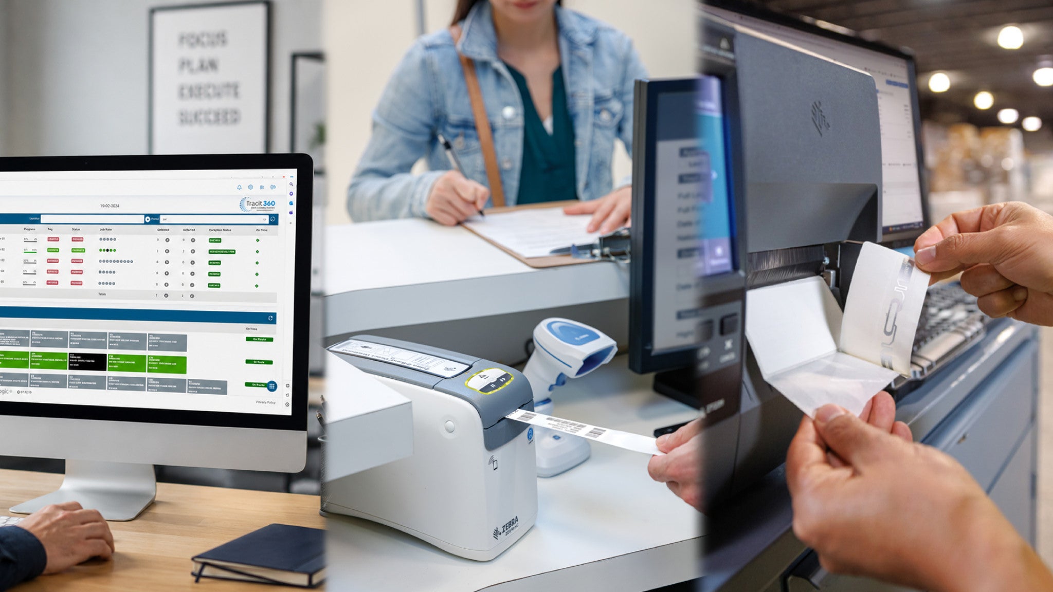 Tracking technology barcode printer and rfid label