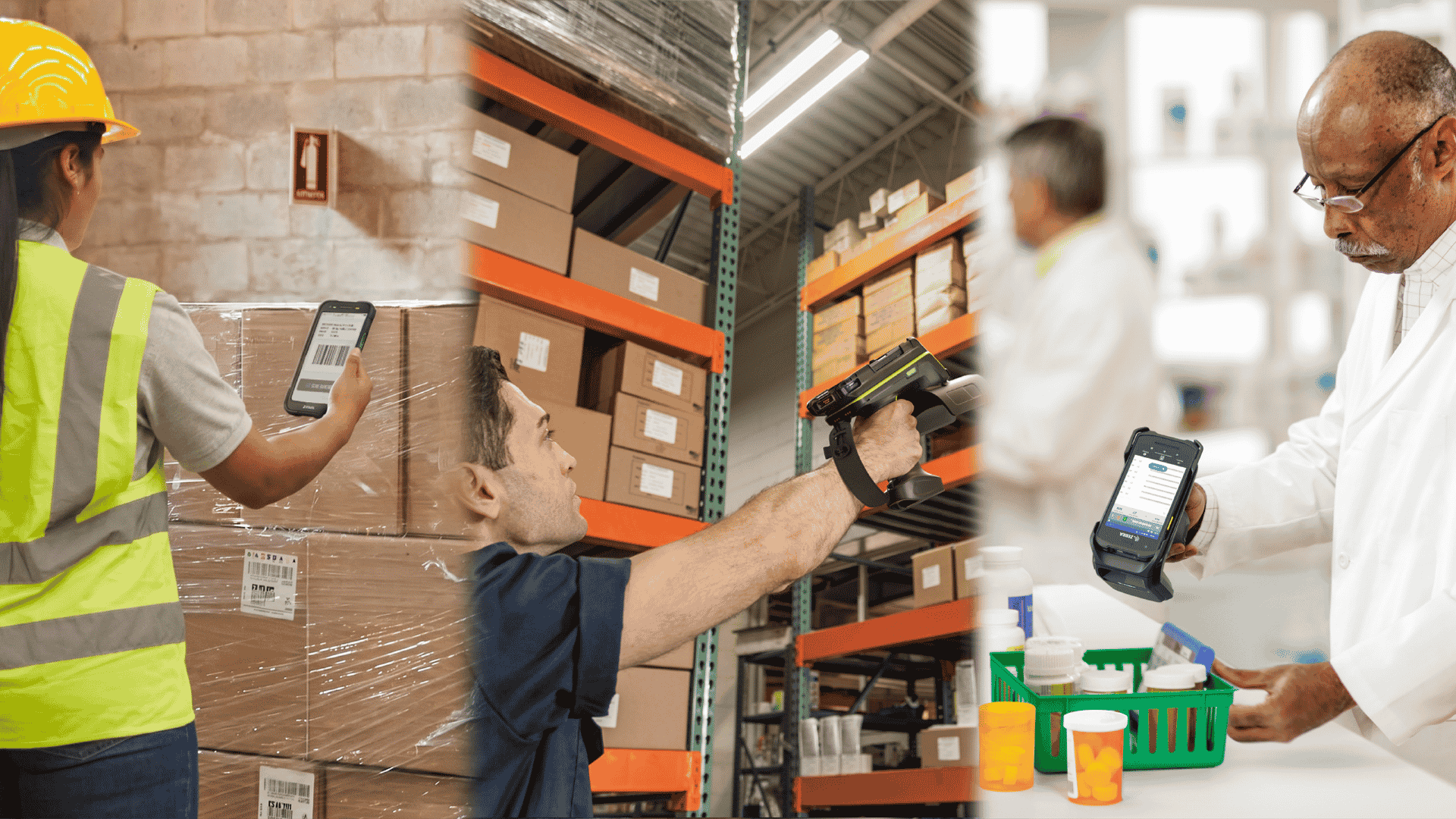 Mobile Computers and RFID Scanners Scanning Barcodes 