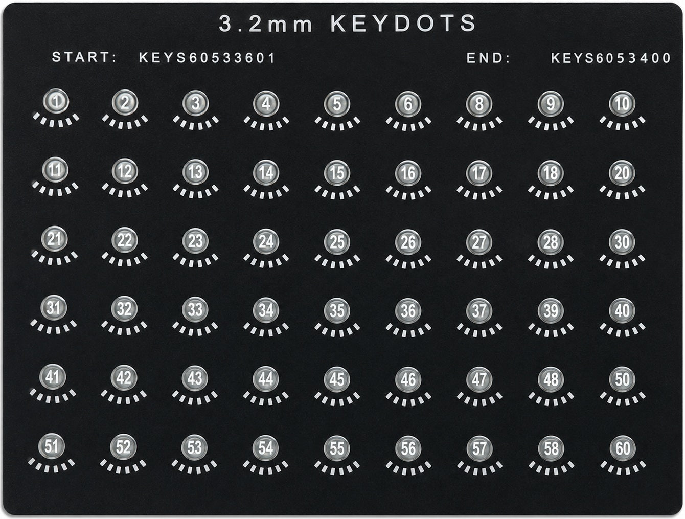 Bar Code Data Keydots for surgical instrument marking