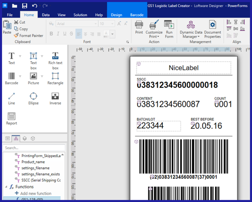 Loftware Barcode Nicelabel Software