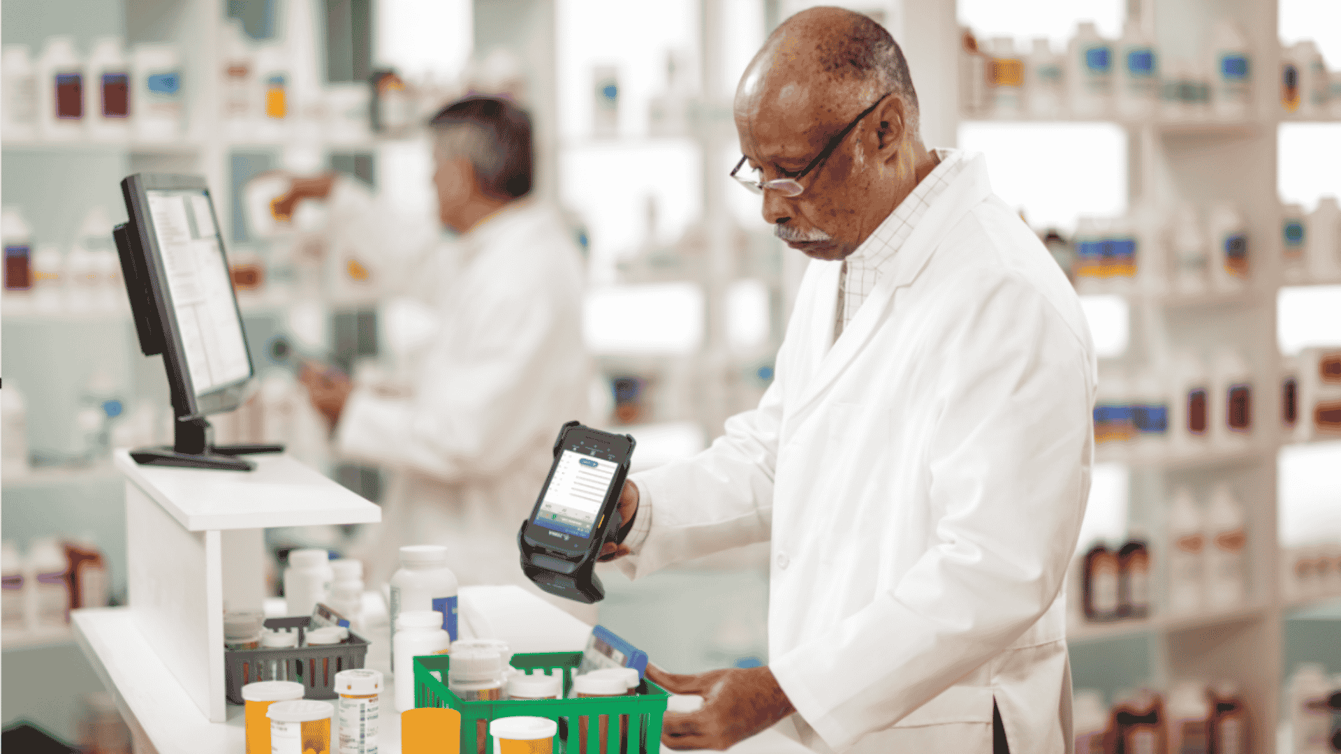 Scanning pills in a pharmacy