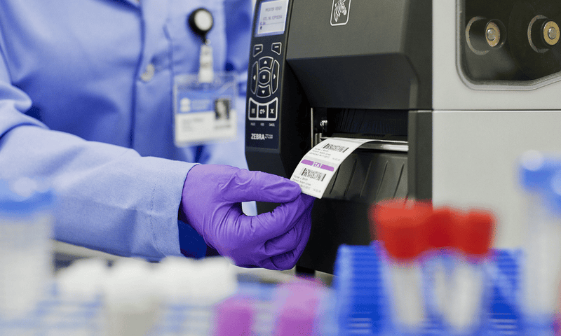 Label printer in pharma setting