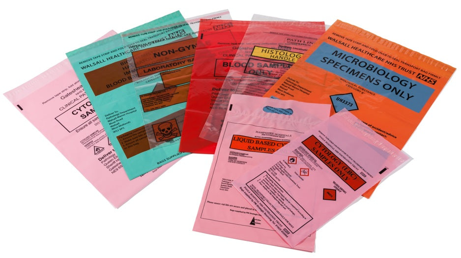 Bar Code Data Specimen Transport Bags
