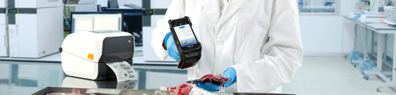 Bar Code Data Healthcare scanner in use